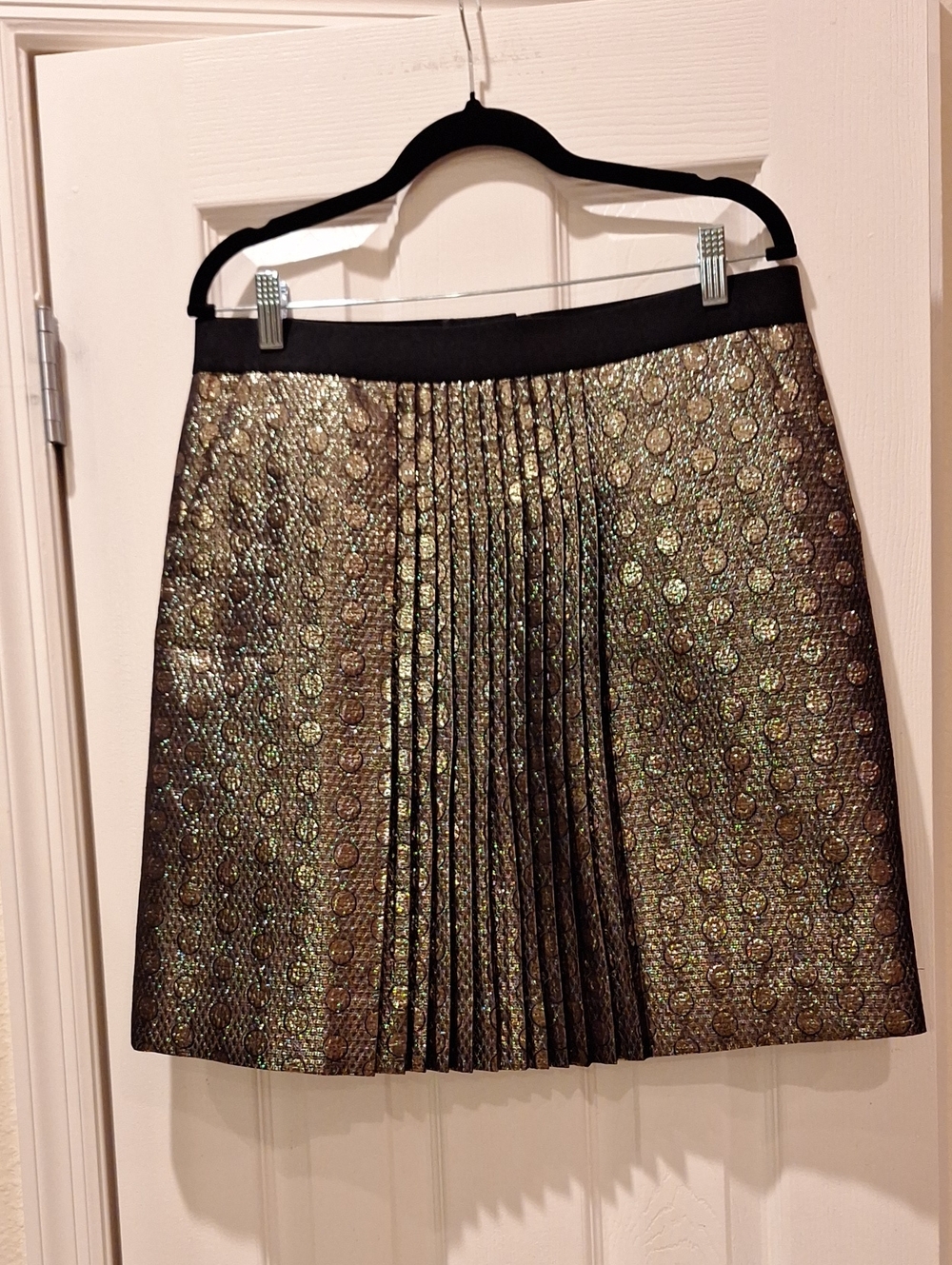 J. Crew - Metallic Gold Pleated Skirt - 10 NWT